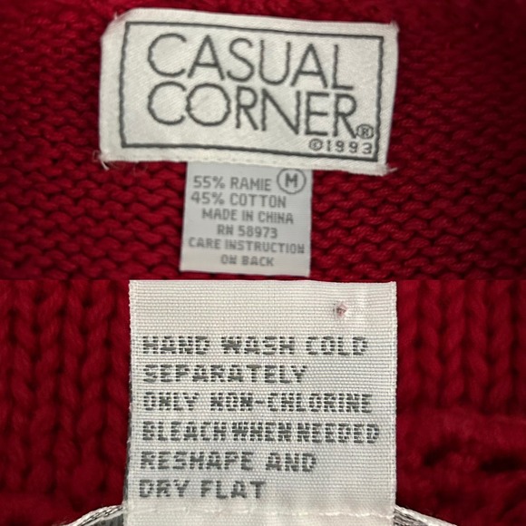 Vintage Womens Casual Corner Knit Sweater 1993 Embroidered Multicolor Size M - Picture 6 of 9